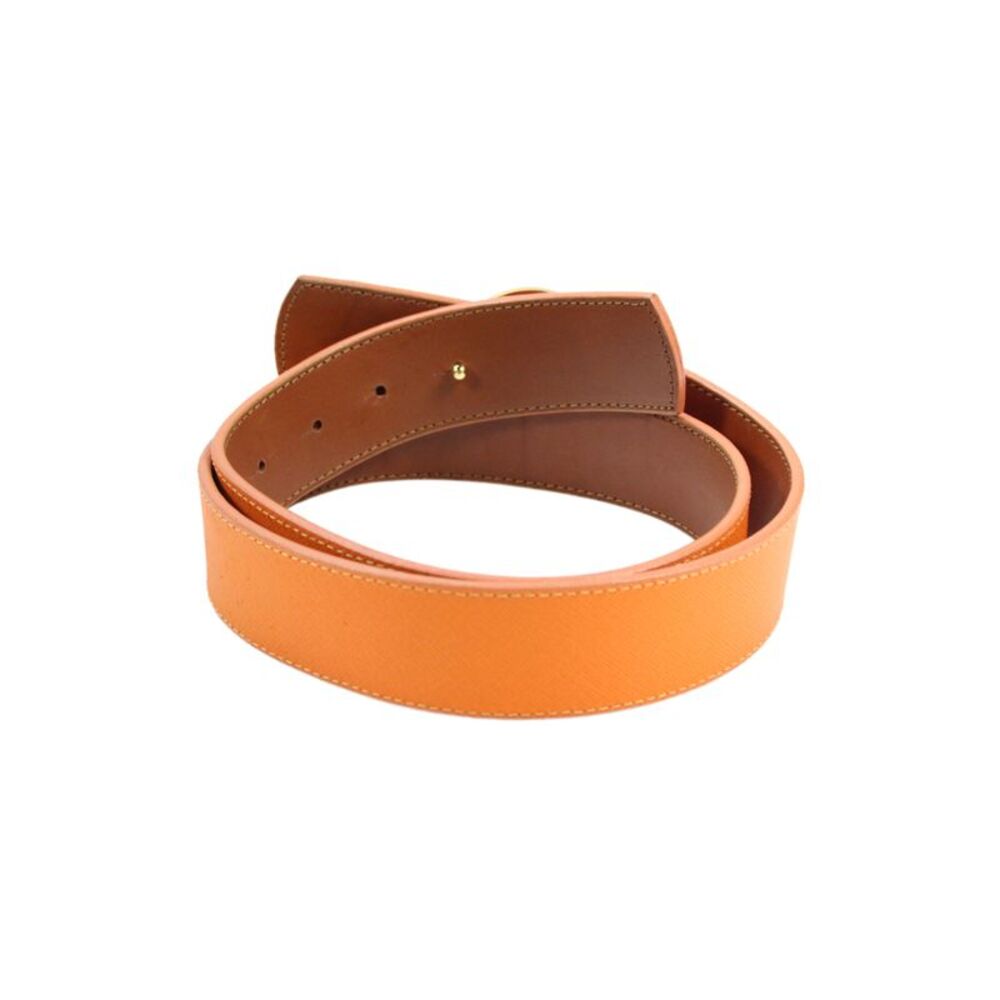 Tory Burch Womens Miller Reversible Adjustable Belt Orange Size M